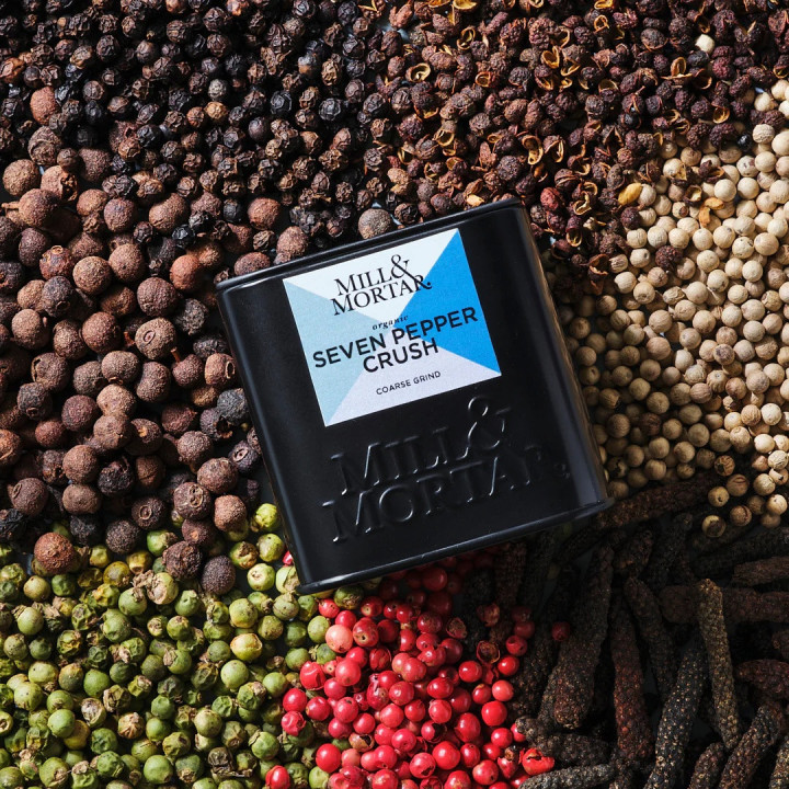 Økologisk Seven Pepper Crush – peber med varme, dybde og masser af karakter.