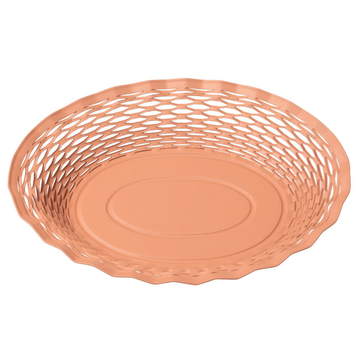 Elegant rund brødkurv i lakeret stål – fransk design til dit bord.