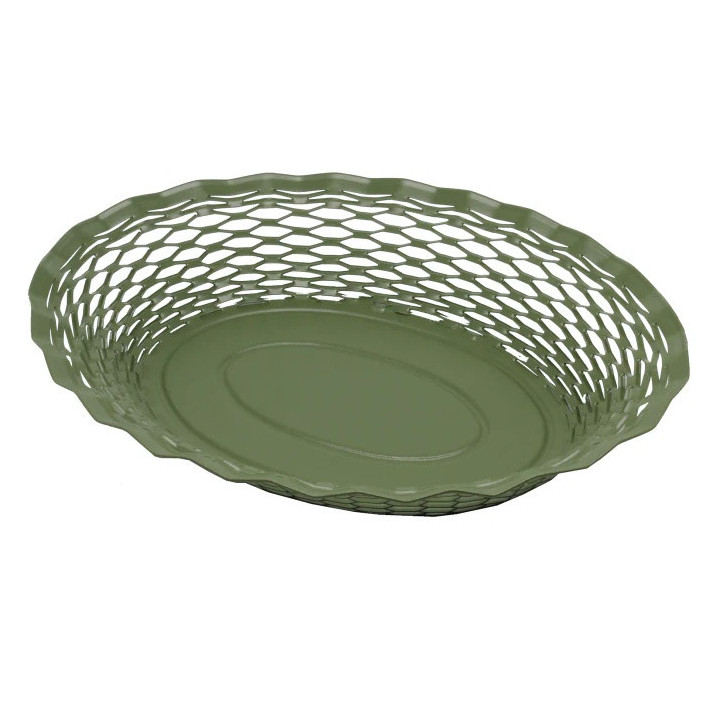 Elegant rund brødkurv i lakeret stål – fransk design til dit bord.
