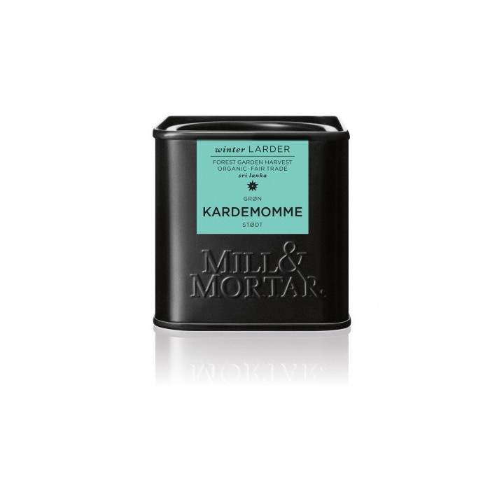 Mill og Mortar stødt kardemomme. Økologisk.