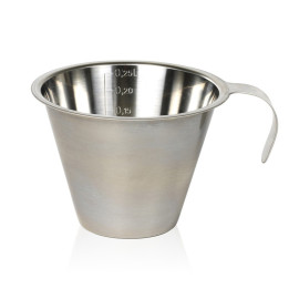 2½ deciliter målebæger i stål.
