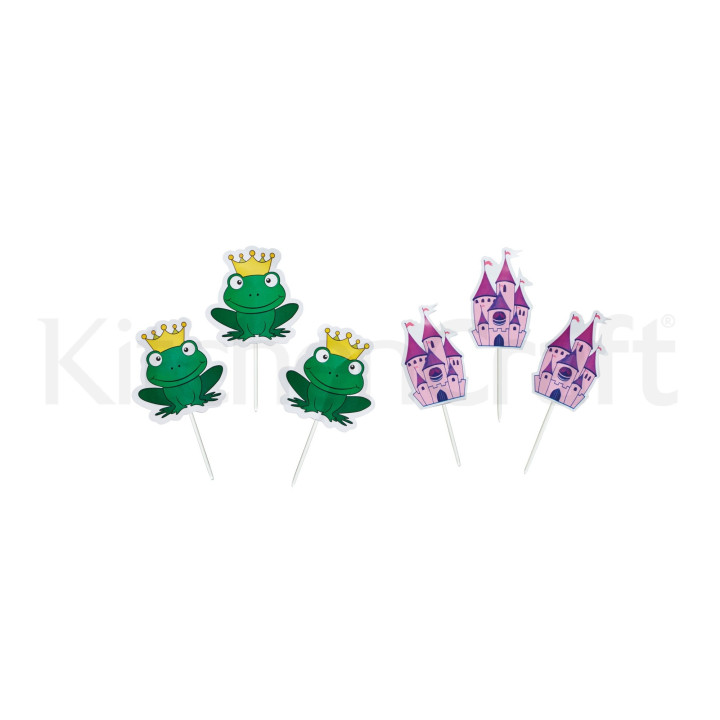 Muffinsforme i papir med prinsesse og frøen.
