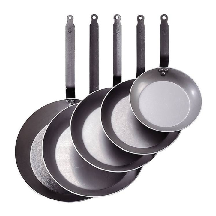 De Buyer stegepande i jern. 26 cm.