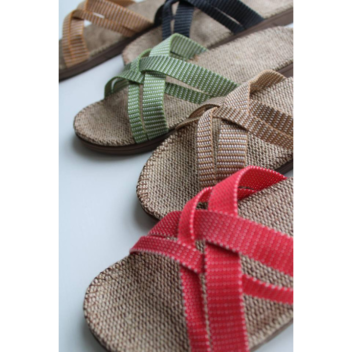 Shangies sandaler. Green Leaves.