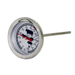 Gammeldags stegetermometer.