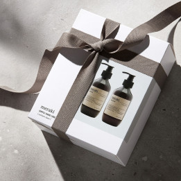 Meraki gaveæske med håndsæbe og lotion. Northern dawn.
