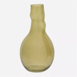 Vase i grøn glas.