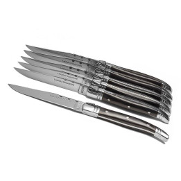 Laguiole kniv med sort træ.
