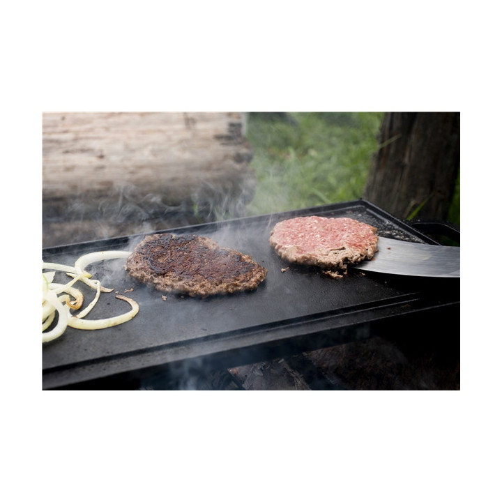 Stor grillplade til at bruge på grill, på bål, i ovnen og på komfur.