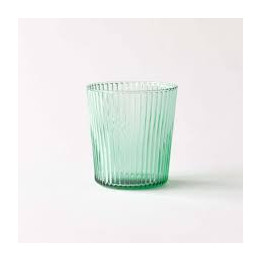 Paveau farvede vandglas med riller i farven Bondi grøn.