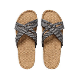Shangies sandaler i sort og hvid.