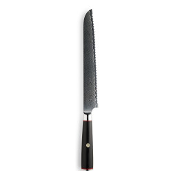 Japansk brødkniv med mange lag stål.