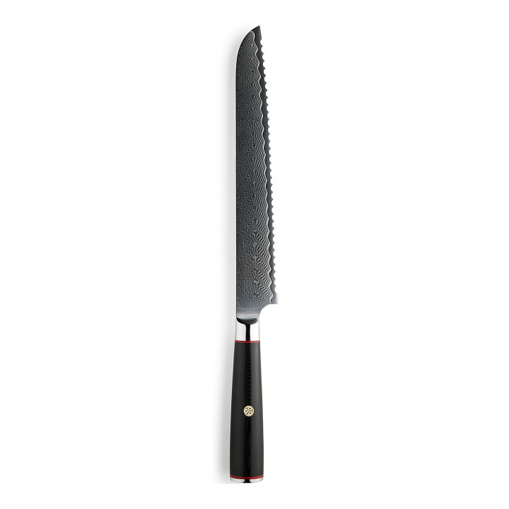 Japansk brødkniv med mange lag stål.