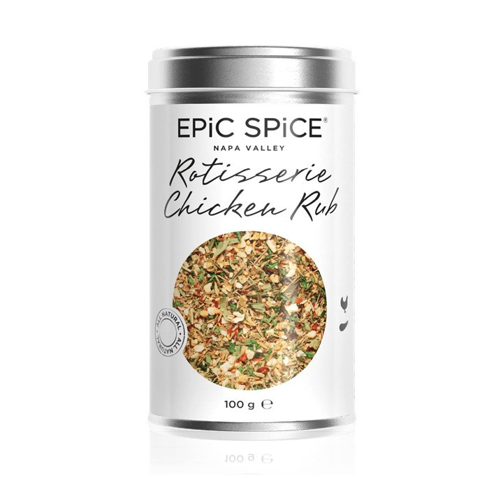 Epic Spice Rotisserie Chicken Rub krydderi.