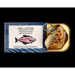 Hellefisk i økologisk olie fra danske Fangst.