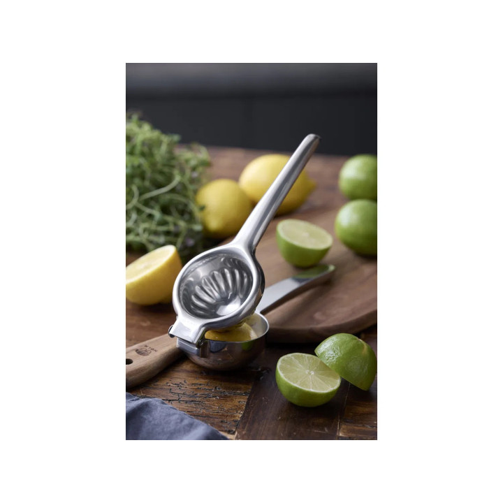 Den klassiske citruspresser i rustfrit stål som er kendt fra Mexico.